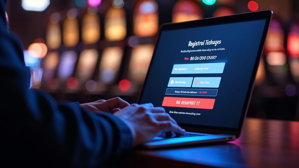 A player entering a no-deposit bonus code during casino registration