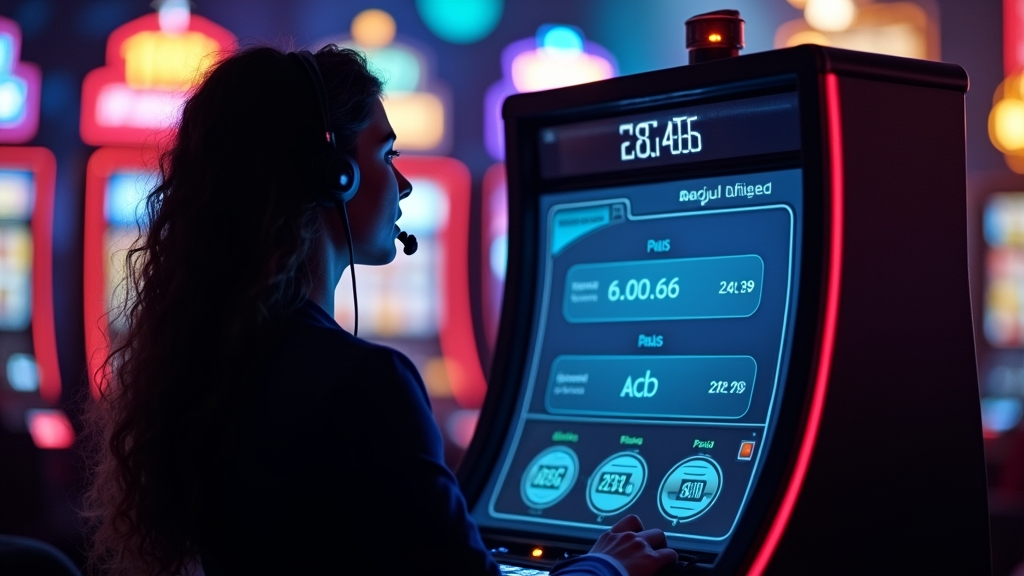 Payout status panel with casino support agent silhouette