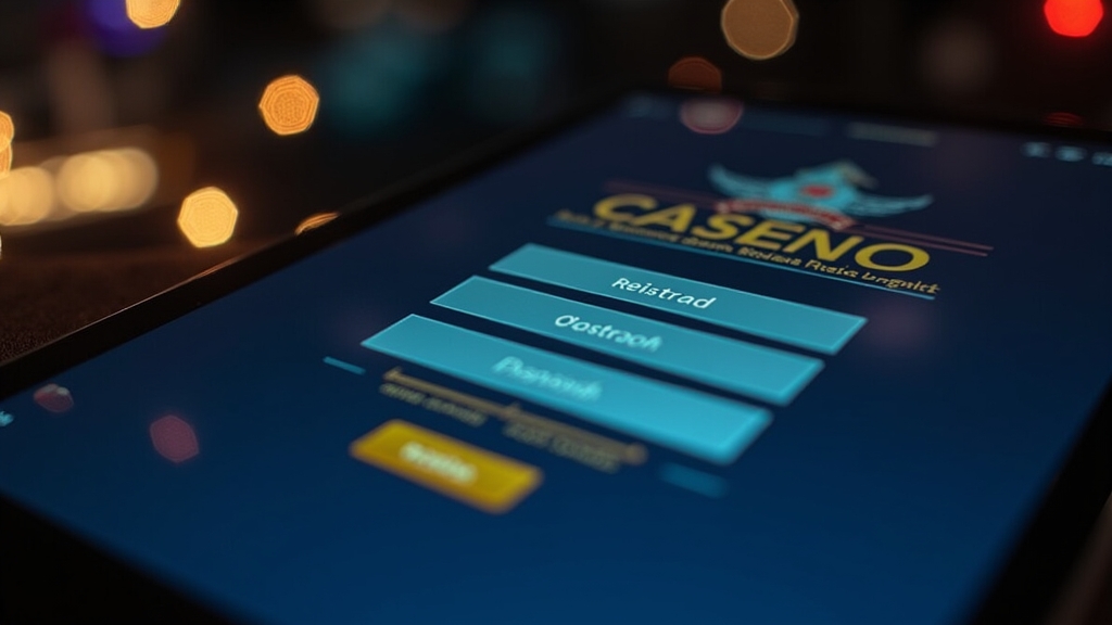 Tablet showing a casino registration form with highlighted fields